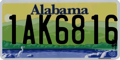 AL license plate 1AK6816