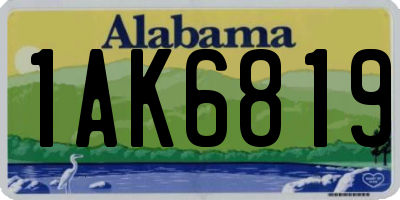 AL license plate 1AK6819