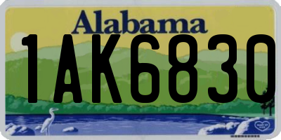 AL license plate 1AK6830