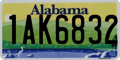 AL license plate 1AK6832