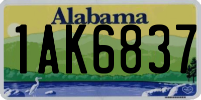 AL license plate 1AK6837