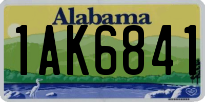 AL license plate 1AK6841