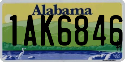 AL license plate 1AK6846