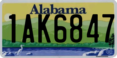 AL license plate 1AK6847
