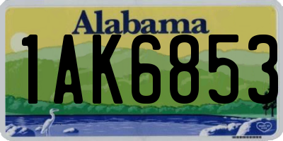 AL license plate 1AK6853