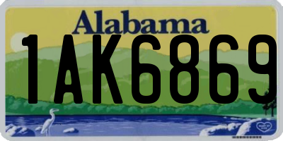 AL license plate 1AK6869