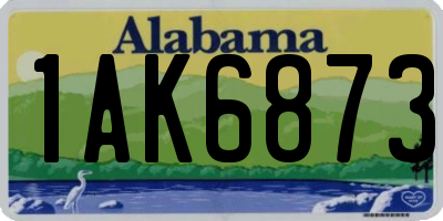 AL license plate 1AK6873