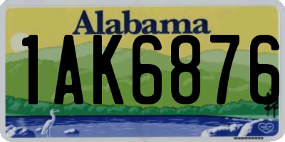AL license plate 1AK6876