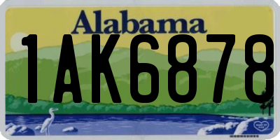 AL license plate 1AK6878