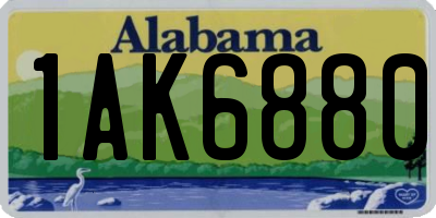 AL license plate 1AK6880