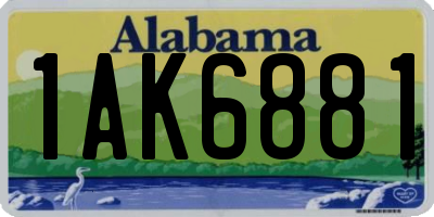 AL license plate 1AK6881