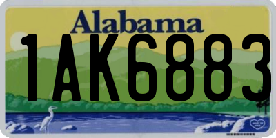 AL license plate 1AK6883