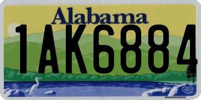 AL license plate 1AK6884