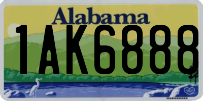 AL license plate 1AK6888