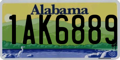 AL license plate 1AK6889