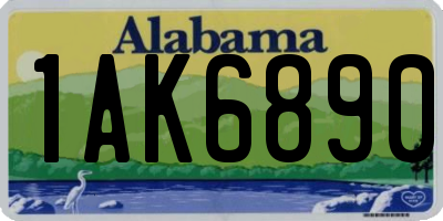 AL license plate 1AK6890