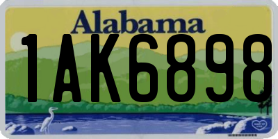 AL license plate 1AK6898