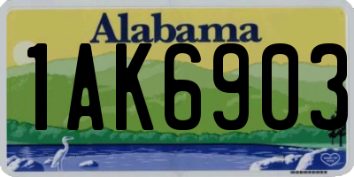 AL license plate 1AK6903