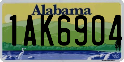AL license plate 1AK6904