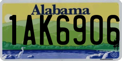 AL license plate 1AK6906