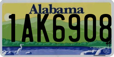 AL license plate 1AK6908