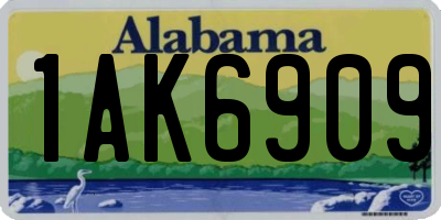 AL license plate 1AK6909