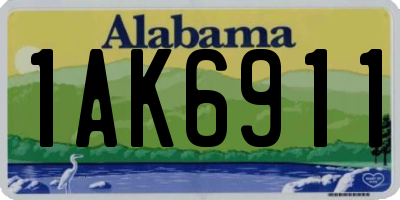 AL license plate 1AK6911
