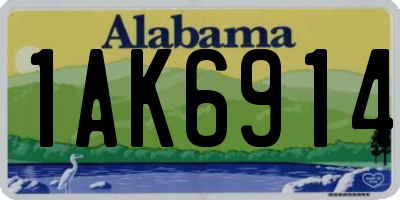 AL license plate 1AK6914