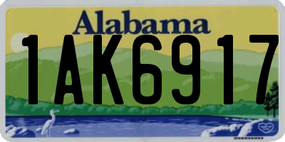 AL license plate 1AK6917