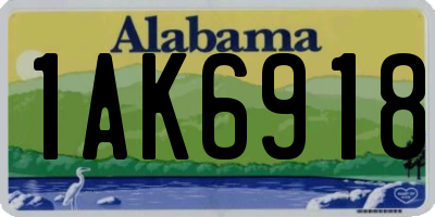 AL license plate 1AK6918