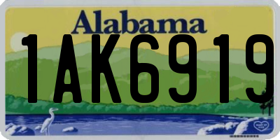 AL license plate 1AK6919