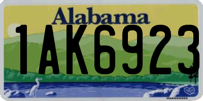 AL license plate 1AK6923