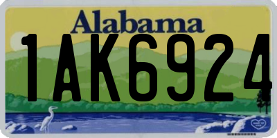 AL license plate 1AK6924
