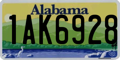 AL license plate 1AK6928