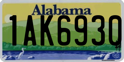 AL license plate 1AK6930