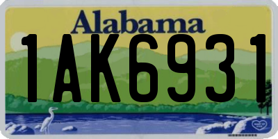 AL license plate 1AK6931
