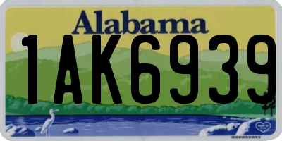 AL license plate 1AK6939