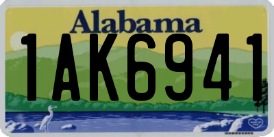 AL license plate 1AK6941