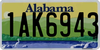 AL license plate 1AK6943