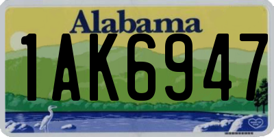 AL license plate 1AK6947