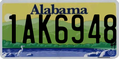 AL license plate 1AK6948