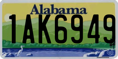 AL license plate 1AK6949