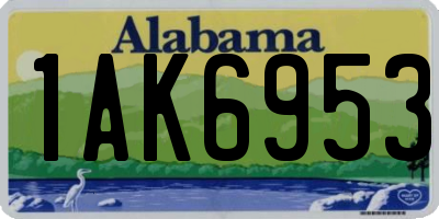 AL license plate 1AK6953