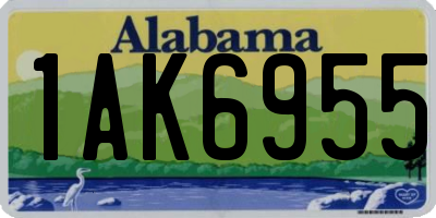 AL license plate 1AK6955