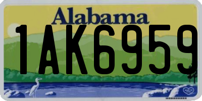 AL license plate 1AK6959