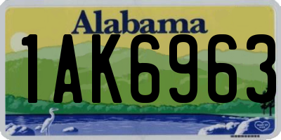 AL license plate 1AK6963