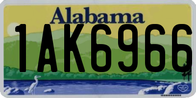AL license plate 1AK6966