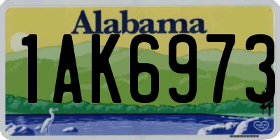 AL license plate 1AK6973