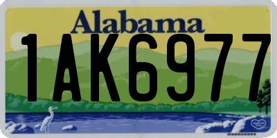 AL license plate 1AK6977