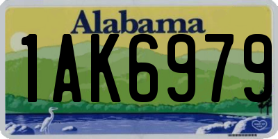 AL license plate 1AK6979